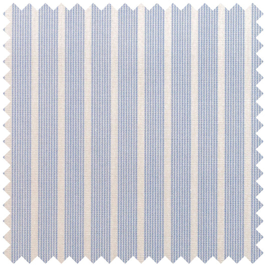 Wide Multi Stripe Poplin in Blue