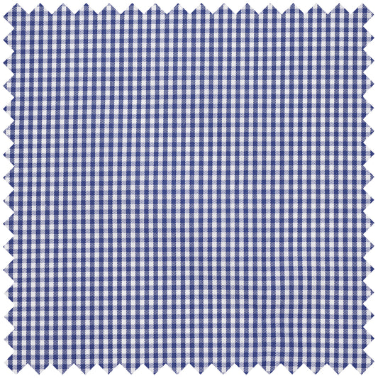 Small Gingham Superpoplin Twill in Navy