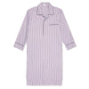 Exclusive Budd Stripe Cotton Nightshirt in Lilac