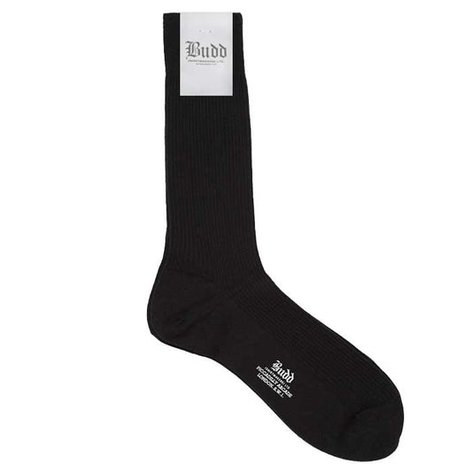 Plain Wool Short Socks in Black