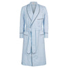 Exclusive Budd Stripe Cotton Dressing Gown in Sky Blue