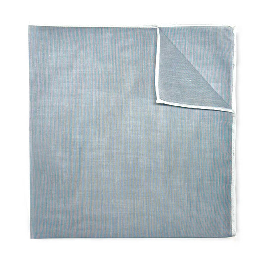 Plain Batiste Cotton Handkerchief in Grey Silver