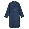 Plain Linen Nightshirt in Navy