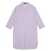 Grid Check Cotton Nightshirt in Lilac and White