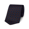 Rosette Motif Madder Silk Tie in Lido Blue