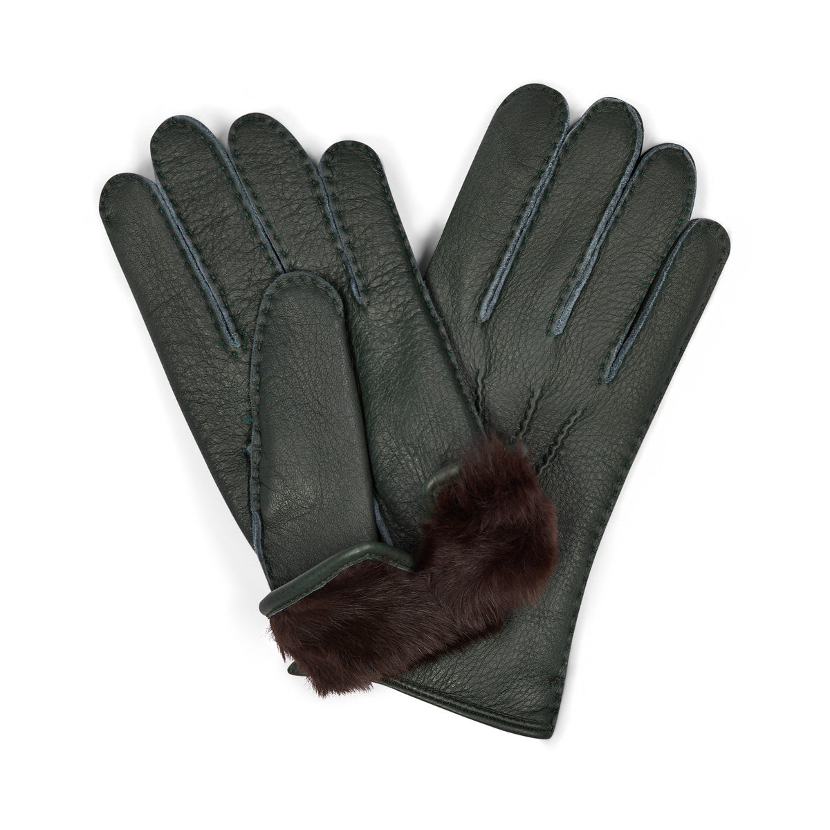 Rabbit fur best sale leather gloves mens