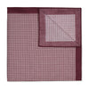 Houndstooth Cotton Lawn Neckerchief in Wine