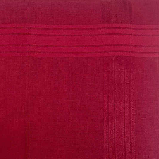 Italian Cotton Satin Border Bandana Handkerchief in Wine