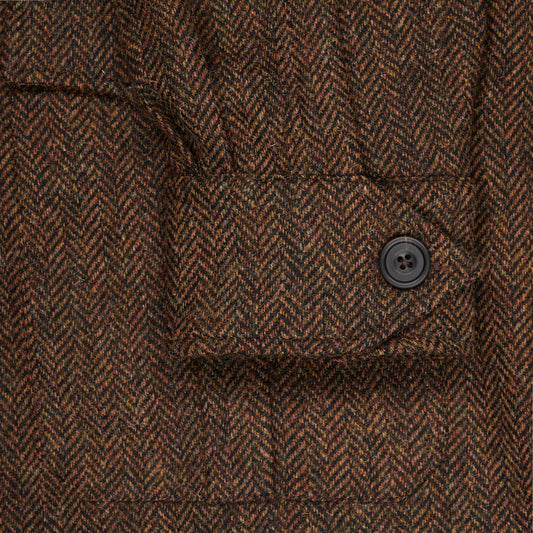 Herringbone Tweed Safari Jacket in Ashdown