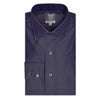 Tailored Fit Chambray Bank Collar Shirt in Navy