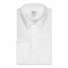 Classic Fit Wide Herringbone Double Cuff Shirt in White