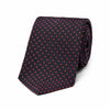 Fine Diamond Jacquard Silk Tie in Navy and Red