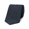 Fine Diamond Jacquard Silk Tie in Navy and Sky Blue