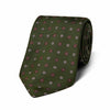 Miniature Floral Jacquard Silk Tie in Green