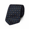 Miniature Floral Jacquard Silk Tie in Navy