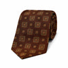 Deco Motif Jacquard Silk Tie in Copper