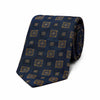 Deco Motif Jacquard Silk Tie in Royal