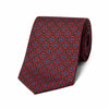 Neat Floral Design Madder Silk Tie in Red