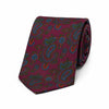 Abstract Paisley Hopsack Silk Tie in Bordeaux