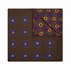 Abstract Target Motif Silk Pocket Square in Sable