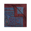 Grand Paisley Madder Silk Neckerchief in Burgundy