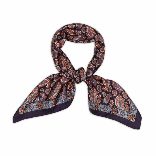 Scattered Paisley Madder Silk Neckerchief in Dorset