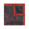 Ornate Border Paisley Madder Silk Neckerchief in Red