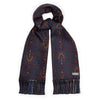 Botanical Paisley Madder Silk Scarf in Burgundy