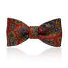 Paisley Madder Silk Adjustable Bow Tie in Red and Navy