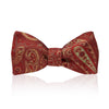 Paisley Madder Silk Adjustable Bow Tie in Red and Orange