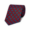 Rosette Medallion Macclesfield Madder Silk Tie in Red