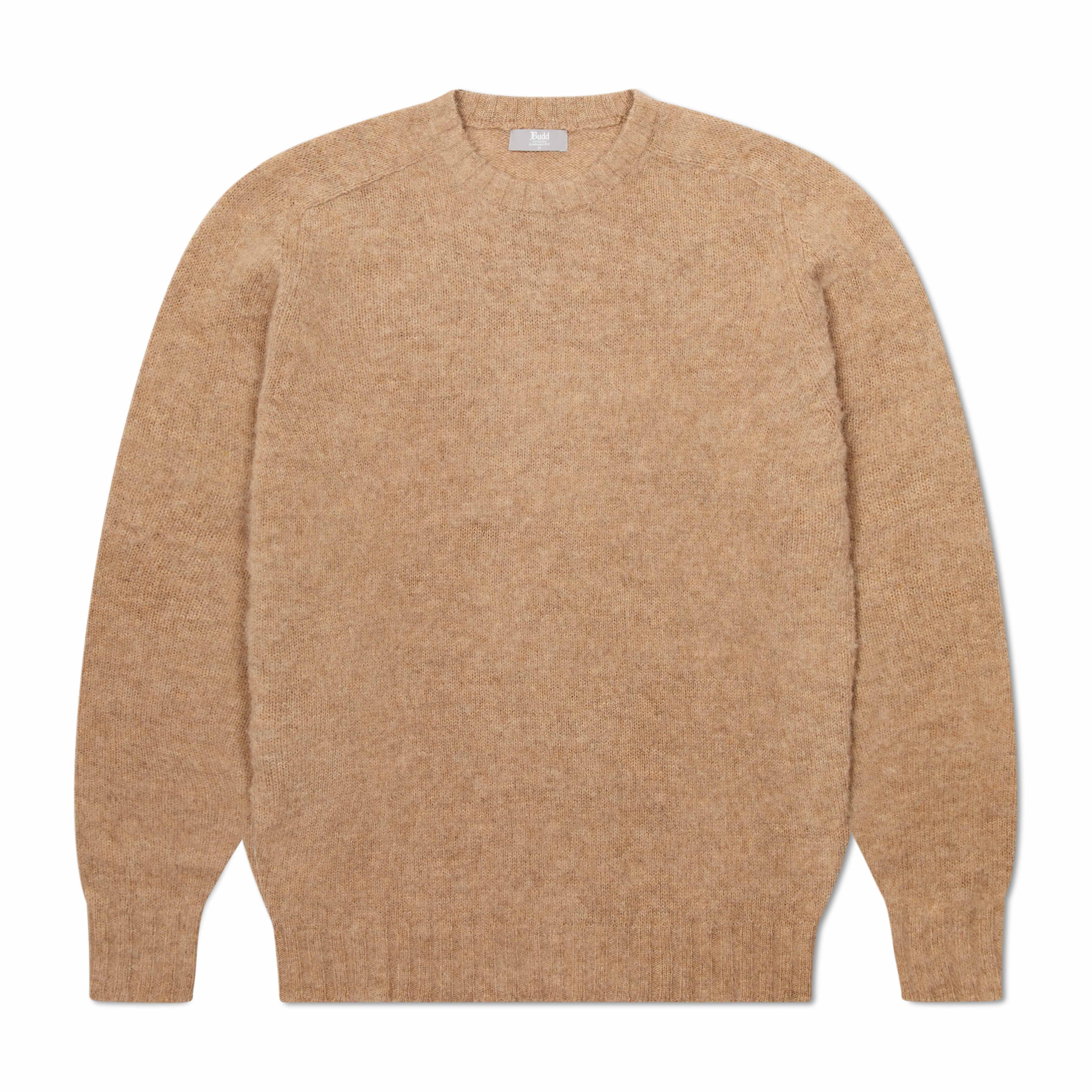 Brushed Shetland Crew Neck in Natural