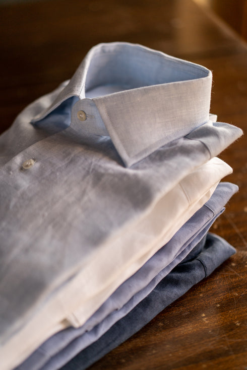 Pile of Men's Linen Shirts for Summer