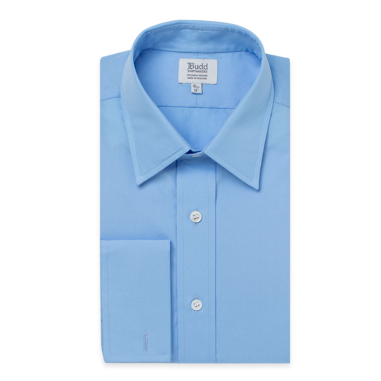 Classic Fit Swiss Poplin Shirt in Cornflower – Budd London