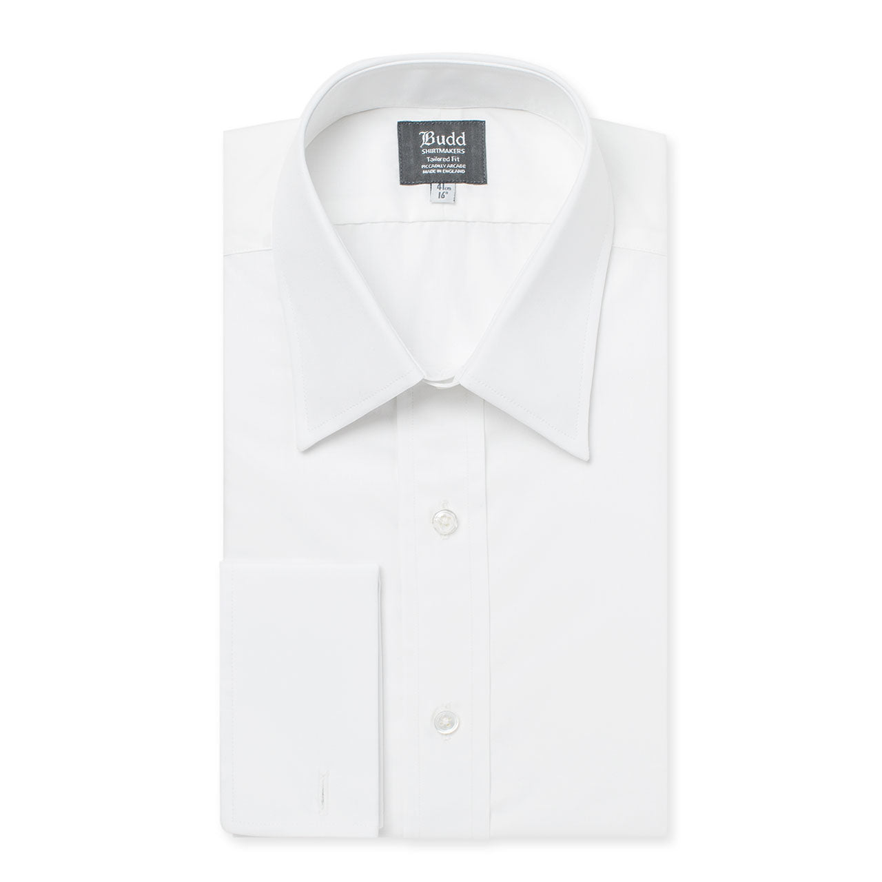 Luxury White Tailored Fit Poplin Shirt | Budd Shirts – Budd London