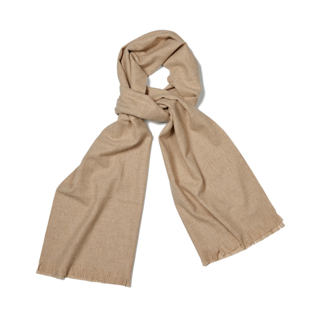 Plain Escorial Natural Finish Lightweight Scarf in Oatmeal – Budd London