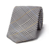 Prince of Wales Check Silk Tie in Navy