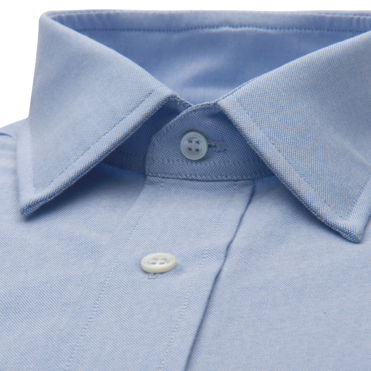 Classic Fit Plain Oxford Button Cuff Shirt in Sky Blue – Budd London