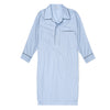 Exclusive Budd Stripe Cotton Nightshirt in Sky Blue