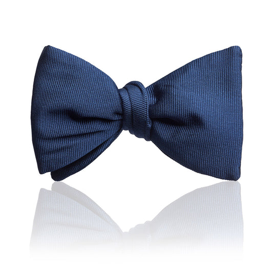 Plain Faille Self Tie Adjustable Thistle Bow Tie in Royal